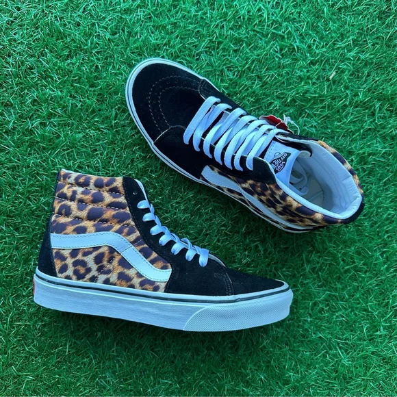 Vans Sk8 Hi Leopard Black / True White - Picture 8 of 10